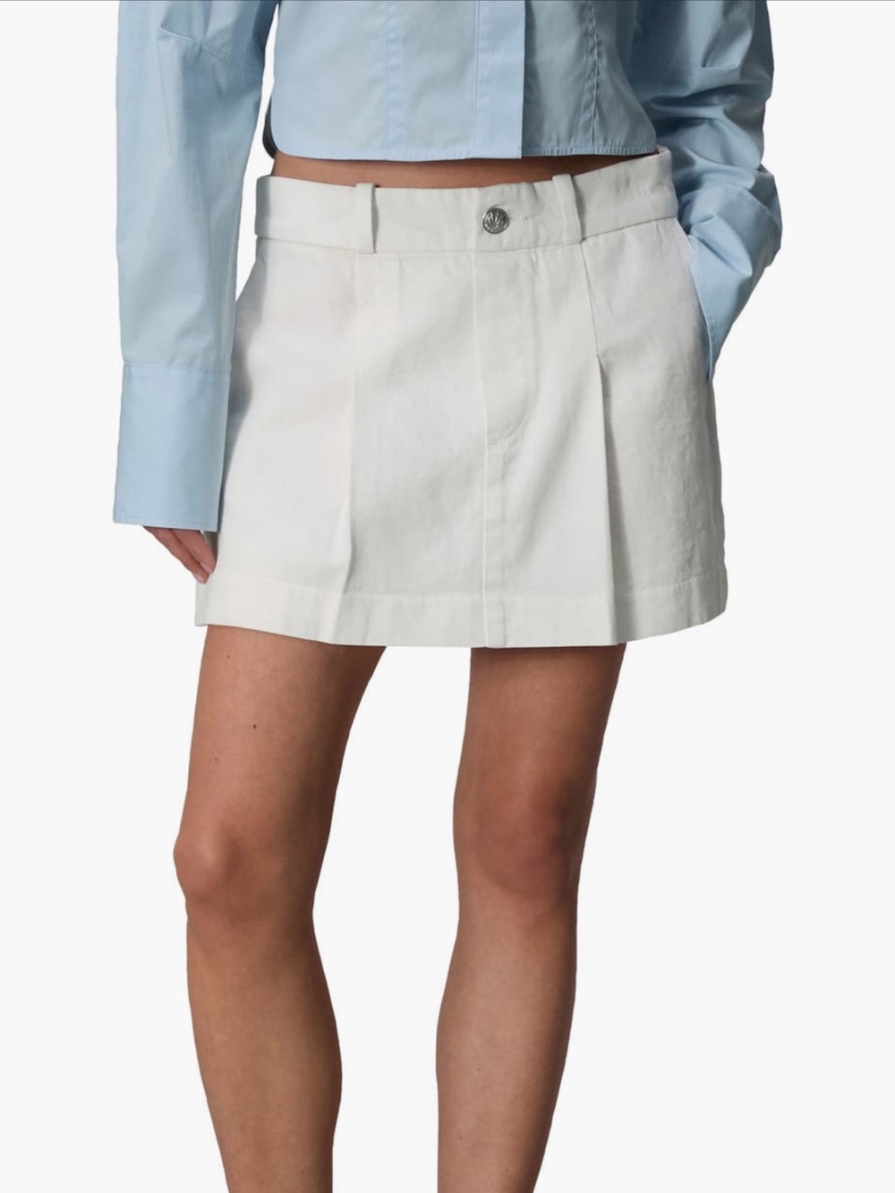 rag & bone Pleated Front Cotton Blend Skort